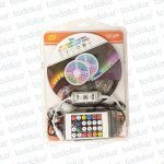 Kit Cinta Led 10mm Siliconado IP65 Smart Luz Multicolor RGB (30chip*50x50) 12W/m 12Vdc (x.Rollo/5mts) c/ Fuente y Controlador