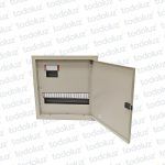 Tablero Embutir Metal Din 18 Modulos c/ Distribucion RST+N+T 125A Beige Cominsa