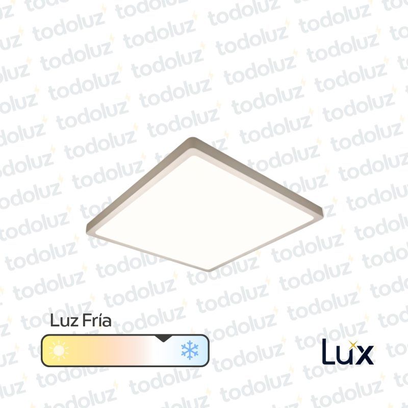 Panel Led Cuadrado p/ Adosar 24W Luz Fria 6500°k MG Lux