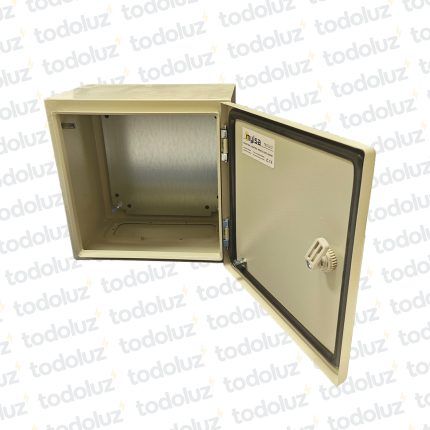 Gabinete Ext Metal 300x300x200mm Beige IP66 c/ Placa de Montaje Myl