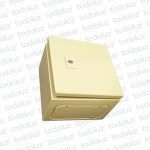 Gabinete Ext Metal 200x200x150mm Beige IP66 c/ Placa de Montaje Myl