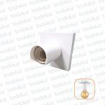 Plafon B. Cuadrada c/ Portalamp. Cilindrico Blanco 1*E27 (51.169.BL)