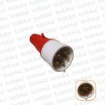 Ficha Macho Industrial 6H 3x32A+T+N (5 Pin) IP44 380-415V Rojo Schneider