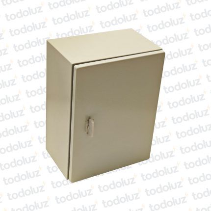Gabinete Ext Metal 400x300x200mm Beige IP66 c/ Placa de Montaje Myl