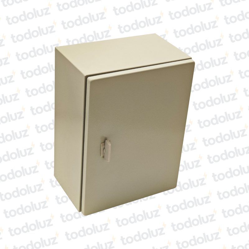 Gabinete Ext Metal 400x300x200mm Beige IP66 c/ Placa de Montaje Myl