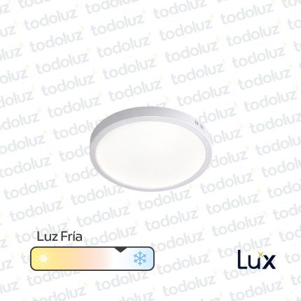 Panel Led Redondo p/ Adosar 24W Luz Fria 6500°k MG Lux