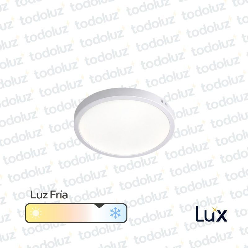Panel Led Redondo p/ Adosar 24W Luz Fria 6500°k MG Lux