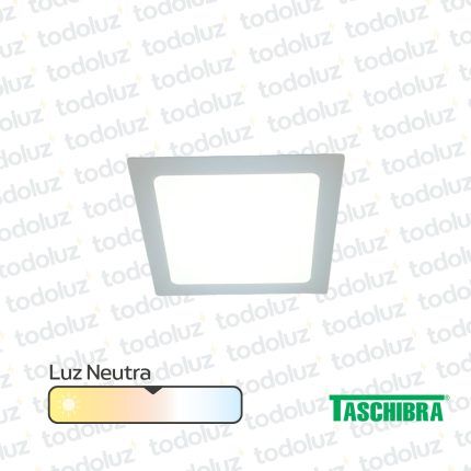 Panel Led Cuadrado p/ Embutir 18W Luz Neutra 4000°k Taschibra
