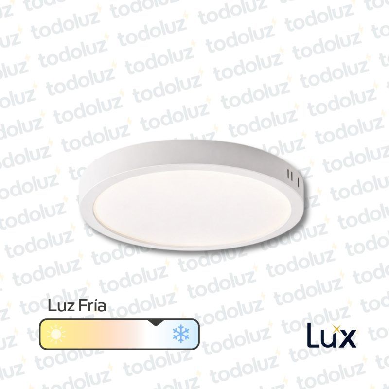 Panel Led Redondo p/ Adosar 18W Luz Fria 6500°k MG Lux