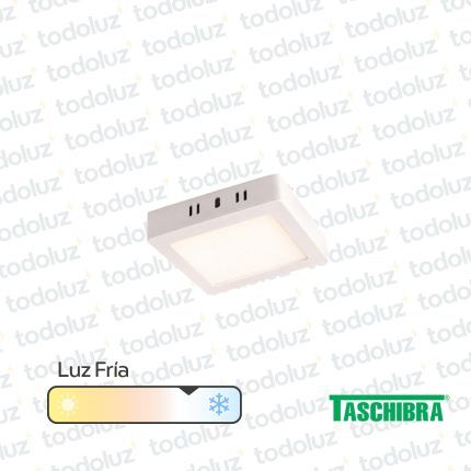 Panel Led Cuadrado p/ Adosar 6W Luz Fria 6500°k Taschibra