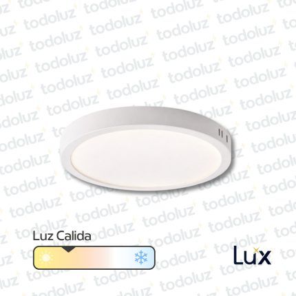 Panel Led Redondo p/ Adosar 18W Luz Calida 3000°k MG Lux