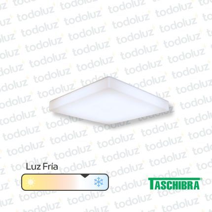 Panel Led Cuadrado p/ SemiEmbutir/Adosar 24W Luz Fria 6500°k c/ Borde Luminoso 220Vac Taschibra