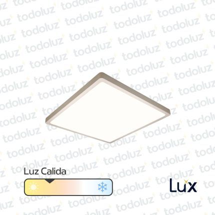 Panel Led Cuadrado p/ Adosar 24W Luz Calida 3000°k MG Lux