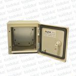 Gabinete Ext Metal 200x200x150mm Beige IP66 c/ Placa de Montaje Myl