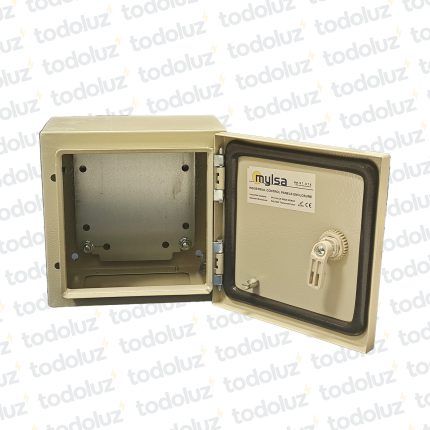 Gabinete Ext Metal 200x200x150mm Beige IP66 c/ Placa de Montaje Myl