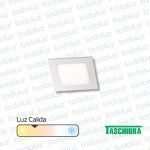 Panel Led Cuadrado p/ Embutir 6W Luz Calida 3000°k Taschibra