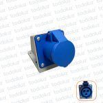Tomacte. Adosar Industrial 6H 2x16A+T (3 Pin) IP44 200-250V Azul Qi