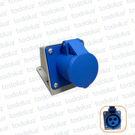 Tomacte. Adosar Industrial 6H 2x16A+T (3 Pin) IP44 200-250V Azul Qi