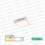 Panel Led Cuadrado p/ Adosar 6W Luz Calida 3000°k Taschibra
