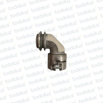 Conector Box Metal Curvo con rosca 1´ (c/ tornillo/arandela)