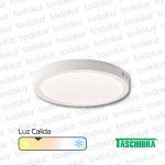 Panel Led Redondo p/ Adosar 18W Luz Calida 3000°k Taschibra