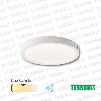 Panel Led Redondo p/ Adosar 18W Luz Calida 3000°k Taschibra