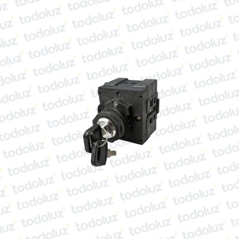 Interruptor Embutir Tipo Selector c/ Cerradura a Llave 3P On/Off 40A (0-1) Elibet