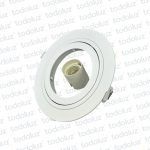 Spot Embutir Redondo Plano Movil Blanco p/Lamp. Par30 1*E27