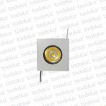 Spot Emb. Mini Fijo Cuad. Blanco Led 1W Luz Fria 6500°k (30x30mm) (52.173)