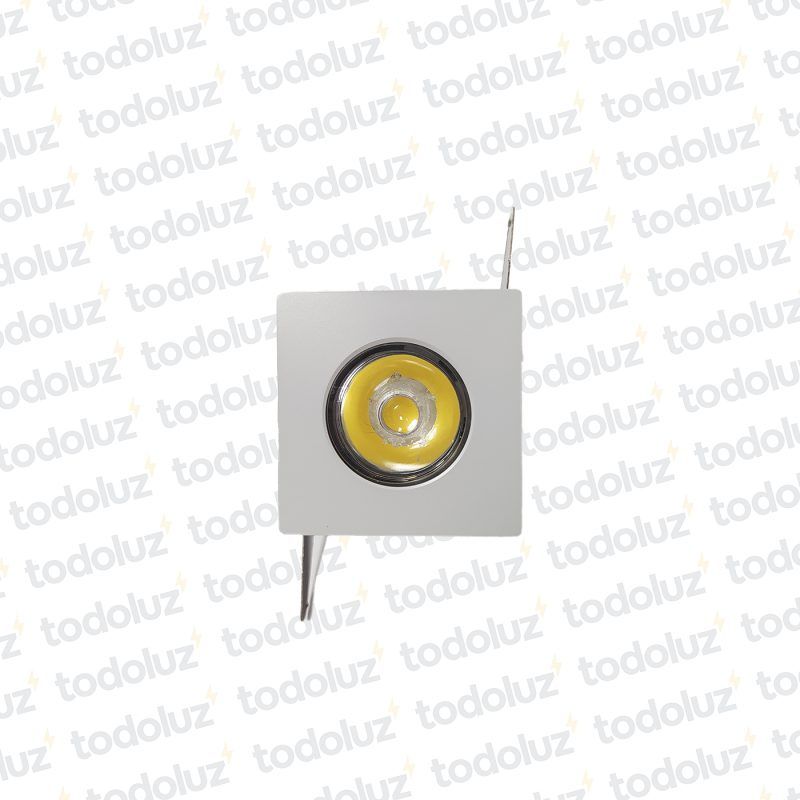 Spot Emb. Mini Fijo Cuad. Blanco Led 1W Luz Fria 6500°k (30x30mm) (52.173)