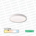Panel Led Redondo p/ Adosar 12W Luz Calida 3000°k Taschibra