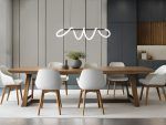 Colgante Led Incorp. Lineal Ondulado c/ Barra Horizontal Acabado Negro 40W 3000°K (54.1159) - Imagen 2