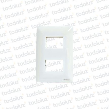 Placa Blanca 2 Modulos (2x24mm) c/ Separador Alpes Curve 2x4 Ek