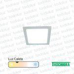 Panel Led Cuadrado p/ Embutir 12W Luz Calida 3000°k Taschibra