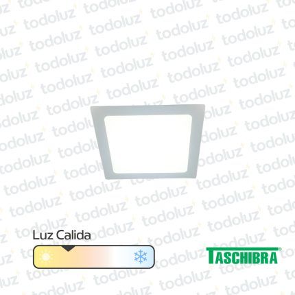 Panel Led Cuadrado p/ Embutir 12W Luz Calida 3000°k Taschibra