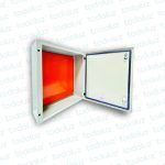 Gabinete Ext Metal 600x500x200mm Beige c/ Placa de Montaje Cominsa