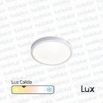 Panel Led Redondo p/ Adosar 24W Luz Calida 3000°k MG Lux