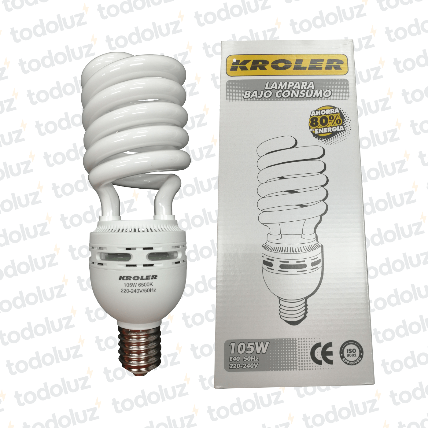 5945-interno-f0c1bee5ce04496e9fb2b2de25575e41-1.png Lamp. CFL Bajo Consumo Espiral 105W 6600lm E40 Luz Fria 6500°k 220Vac