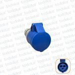 Ficha Hembra Industrial 6H 2x16A+T (3 Pin) IP44 200-250V Azul Qi
