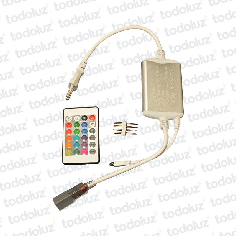 Kit p/ Manguera Led Multicolor RGB 17mm (Pin 12mm) c/ Control 220Vac MG