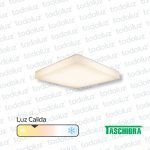 Panel Led Cuadrado p/ SemiEmbutir/Adosar 24W Luz Calida 3000°k c/ Borde Luminoso 220Vac Taschibra