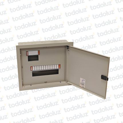 Tablero Embutir Metal Din 12 Modulos c/ Distribucion RST+N+T 63A Beige Cominsa