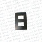 Placa Negra 2 Modulos (2x24mm) c/ Separador Paris Light 2x4 Ek