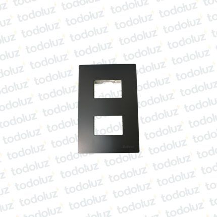 Placa Negra 2 Modulos (2x24mm) c/ Separador Paris Light 2x4 Ek