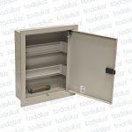 Tablero Embutir Metal Din 24 Modulos c/ Borne Neutro Beige Cominsa