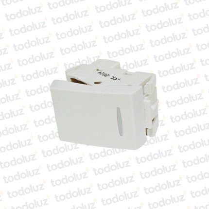 Mod. Int. 24mm (1mod) Unipolar 10A 250V Blanco Ek