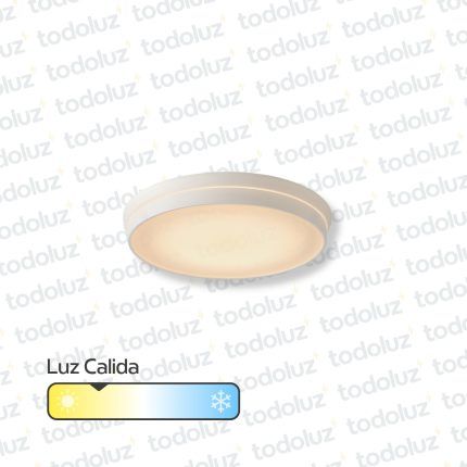 Panel Led Redondo p/ SemiEmbutir/Adosar 24W Luz Calida 3000°k c/ Borde Luminoso 220Vac Taschibra