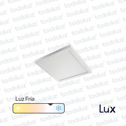 Panel Led Cuadrado p/ Adosar 50W Luz Fria 6500°k 600x600mm (Ref.60x60) MG Lux