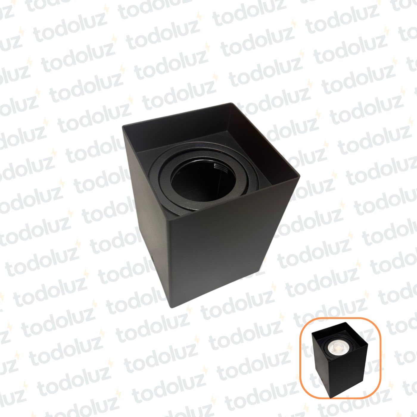 6f8c540e-df8a-4824-b956-4d11bc3aa64c-11932.jpg Spot Adosar Cuadrado PVC Negro p/Lamp. Par20 (105*105*150mm) 1*E27