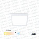 Panel Led Cuadrado p/ Adosar 36W Luz Fria 6500°k 400x400mm (Ref.40x40) MG Lux